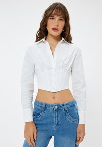 CROP - Overhemdblouse - off white