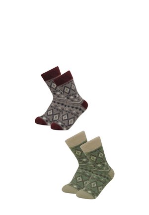 2ER PACK - Socken - dunkel rot