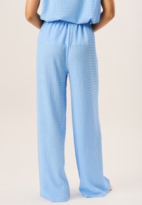 GINI LONDON TEXTURED ELASTIC WAIST PULL ON - Trousers - blue