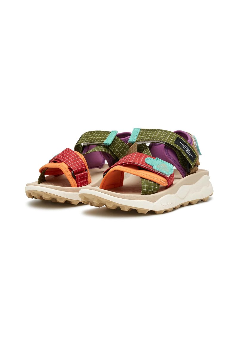 WHITE MOUNTAIN Sandalo Espadrillas Con Zeppa Beachball Donna – Denim/Tessuto Floreale, Suola In Iuta, Taglia 40 EU