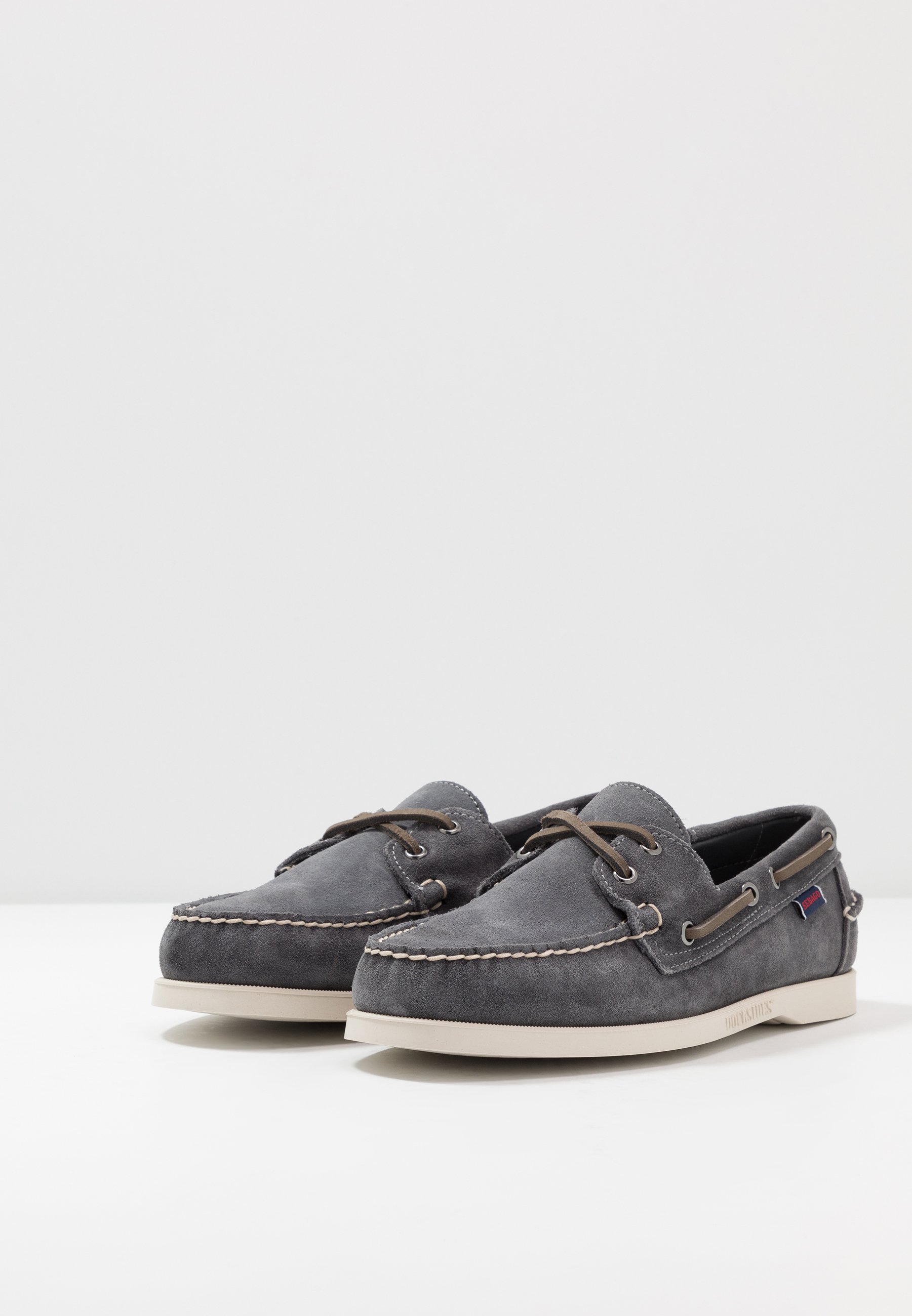 sebago docksides grey