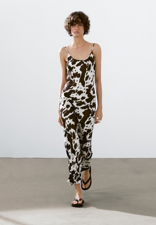 MIDI FLARED SKIRT ANIMAL PRINT 05202893 - A-line skirt