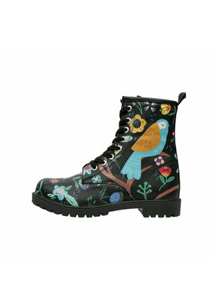 FLOWER & BIRDS - Schnürstiefelette - schwarz