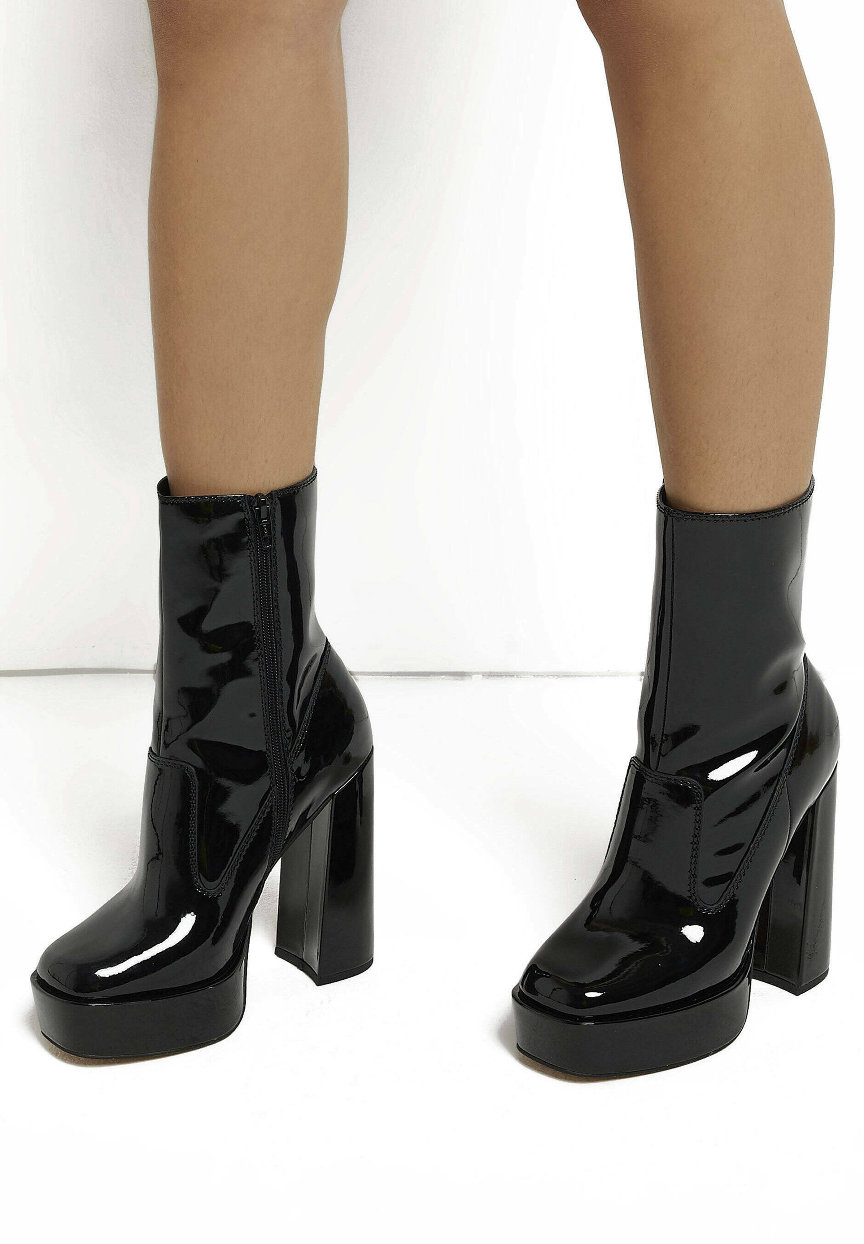 River Island Enkellaarsjes met hoge hak - black/zwart - Zalando.nl