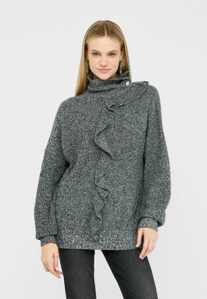 LIU JO WITH RUFFLES - Maglione - grey