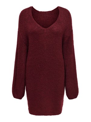 JDY JDYDINEA KURZES  - Strickkleid - cabernet
