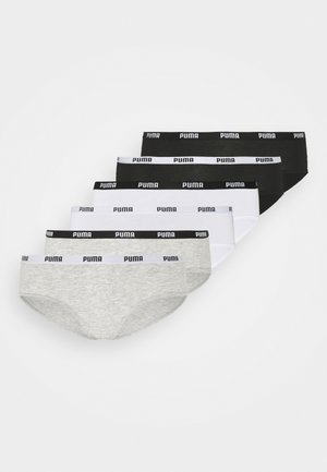 WOMEN HIPSTER 6 PACK - Panties - white/grey/black