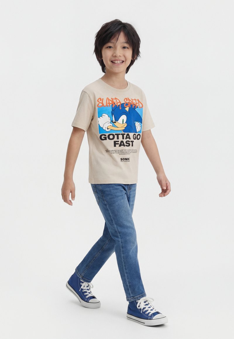 Name it NKMJERRY SONIC BOX SKY - Majica kratkih rukava s printom - peyote
