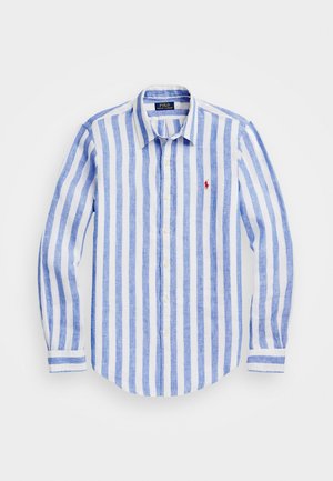 SLIM FIT STRIPED LINEN SHIRT - Chemise - blue/white