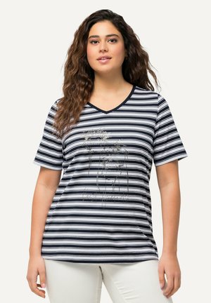 STRIPED ANIMAL GRAPHIC - Print T-shirt - navy blue