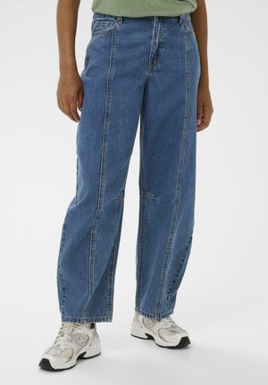 HW BARREL  - Wide leg - blue denim