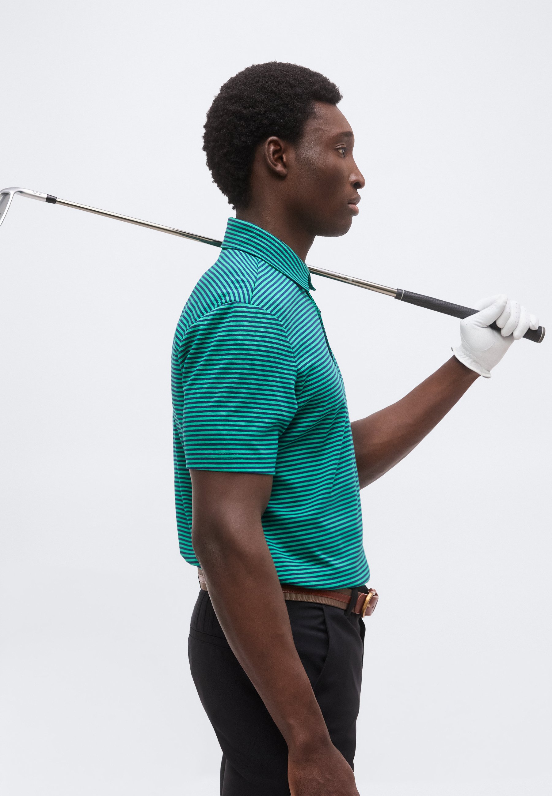 adidas Golf Originals STRIPE - Polo shirt - green/night indigo