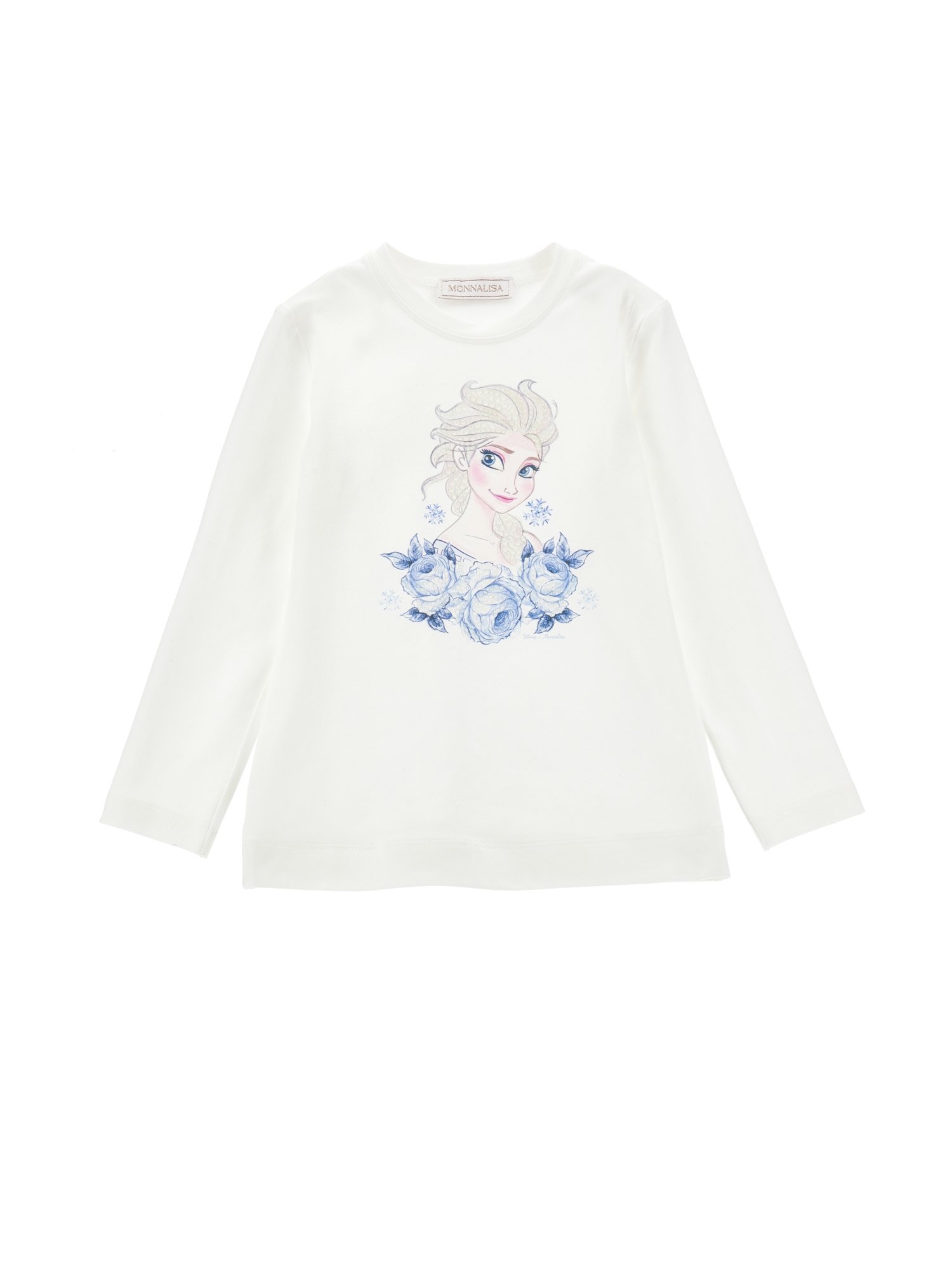 Monnalisa ELSA FROZEN DISNEY Maglietta a manica lunga panna