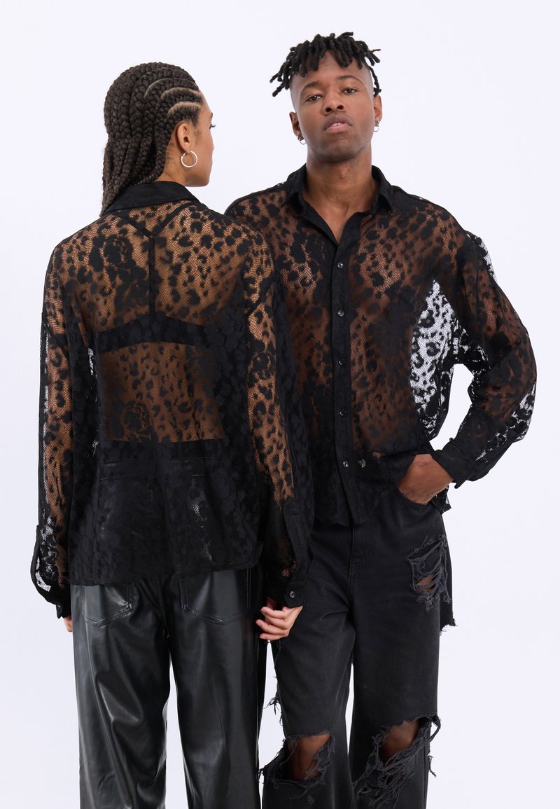 YOURTURN UNISEX - Button down-skjorte - black