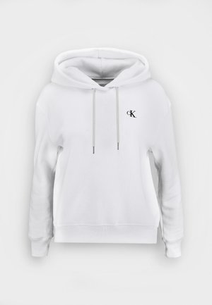 Calvin Klein Jeans EMBROIDERY HOODIE - Hoodie - bright white