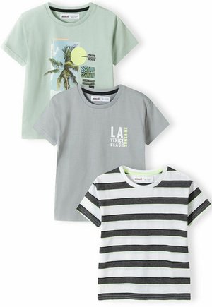 SHORT SLEEVE 3 PACK - Tricou basic - mint grey white