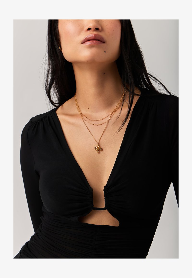 Missoma DOUBLE CHAIN NECKLACE - Kaklarota - gold-coloured