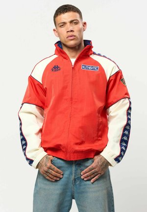 Kappa, BANDA ONSTAR CARDIGAN UNISEX - Let jakke / Sommerjakker - red md coral-white natural