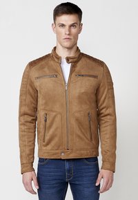 Jakna iz umetnega usnja - brown