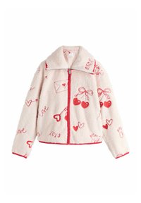 REGULAR FIT - BORG FULL ZIP - Veste polaire - pink/red heart