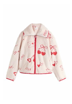 REGULAR FIT - BORG FULL ZIP - Veste polaire - pink/red heart