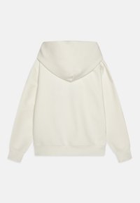 Felpa color crema senza dettagli di design, con un grande cappuccio, maniche lunghe e polsini a coste sull'orlo e sulle maniche.