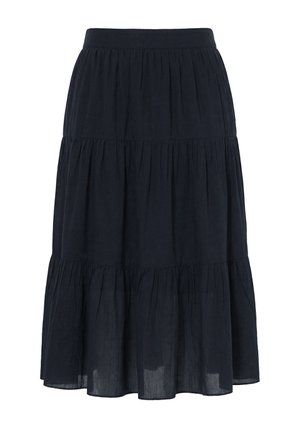 Angel of Style, MIDI SKIRT, A-LINE, WITH DETACHABLE BELT - Jupe trapèze - black