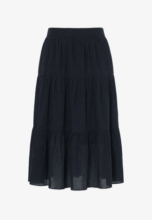 Angel of Style, MIDI SKIRT, A-LINE, WITH DETACHABLE BELT - A-lijn rok - black