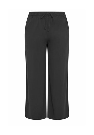 Yours Clothing, PLUS SIZE WIDE LEG TROUSERS. - Broek - black