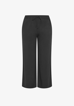 Yours Clothing, PLUS SIZE WIDE LEG TROUSERS. - Housut - black