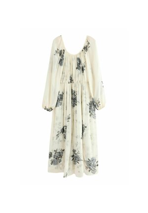 TALL FIT - LONG SLEEVE - Maxi dress - kew collection cream and green pink floral