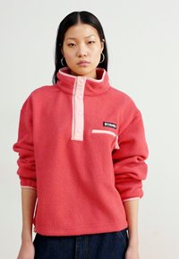 Columbia HELVETIA™ II CROPPED HALF SNAP - Felpa in pile - dare devil/pink sand