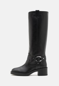JAX KNEE HIGH - Kovbojské/motorkářské kozačky - black
