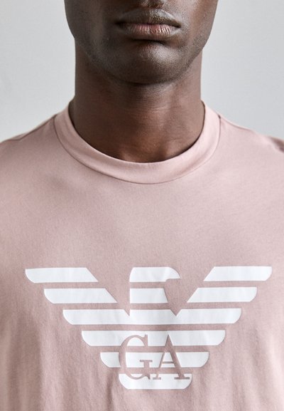 Emporio Armani Marškinėliai su spaudiniu - fawn