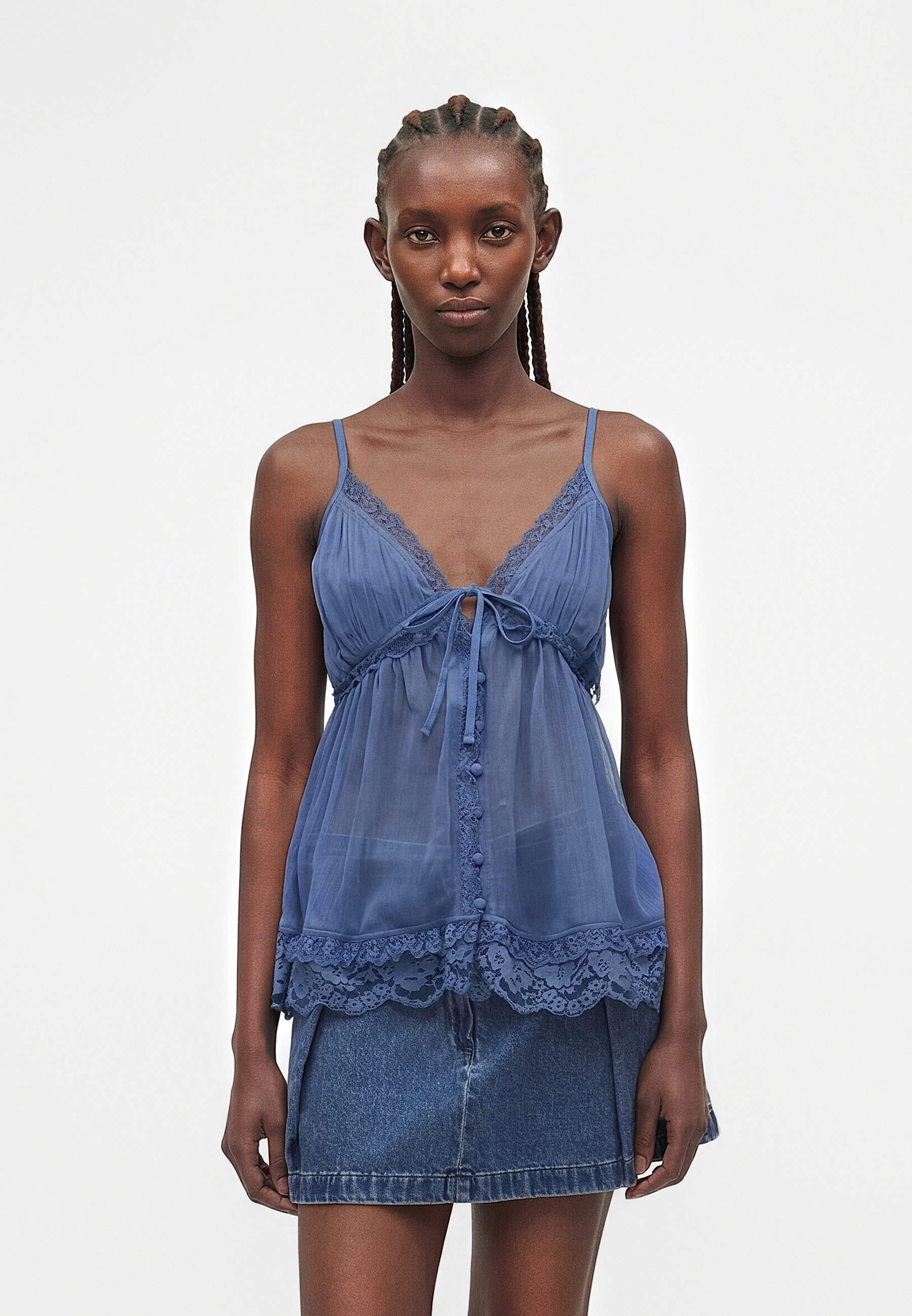 Hollister Co. BARE BABYDOLL - Top - superior/negru - Zalando.ro