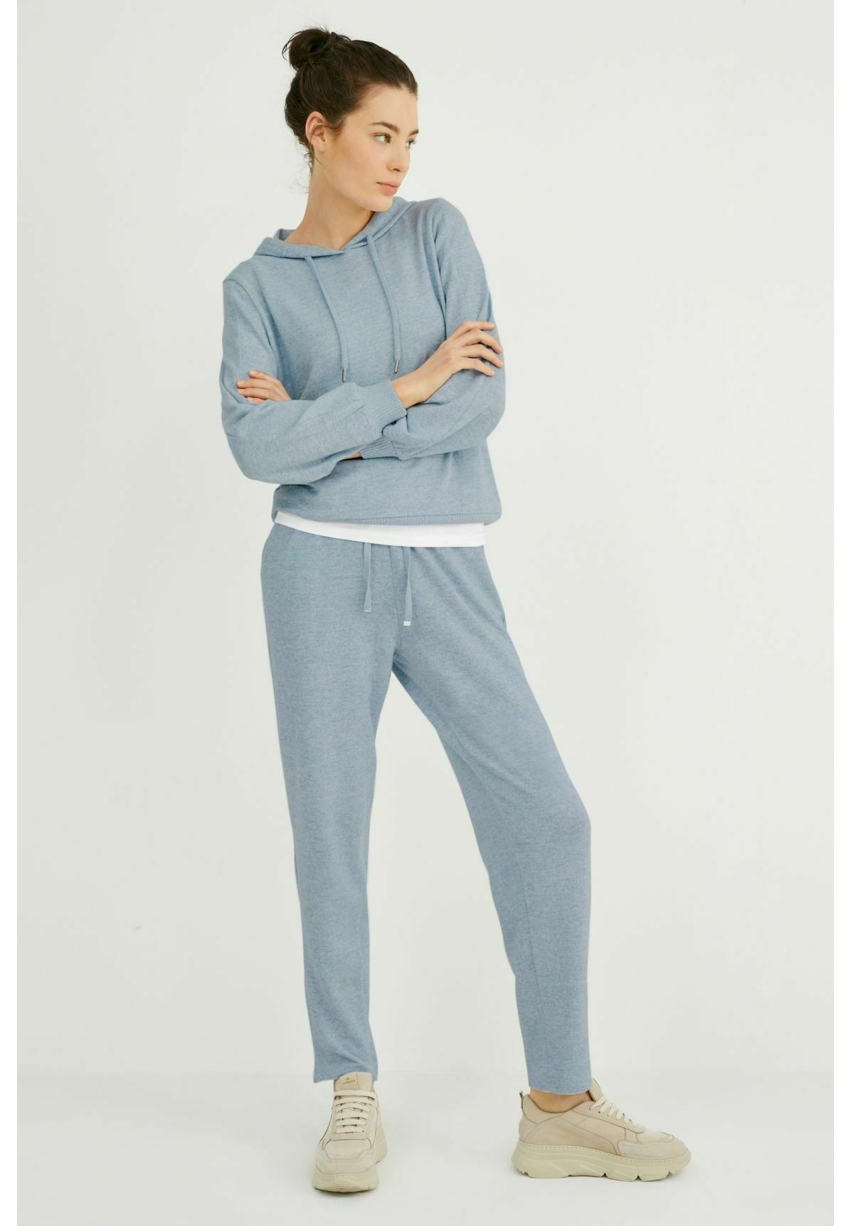 C\u0026A Pantaloni sportivi - light blue melange/celeste screziato - Zalando