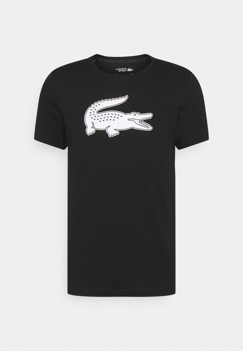 Lacoste Sport BIG LOGO - Športové tričko - black/white