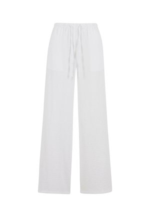 Urban Classics STRUCTURED WIDE - Trousers - white