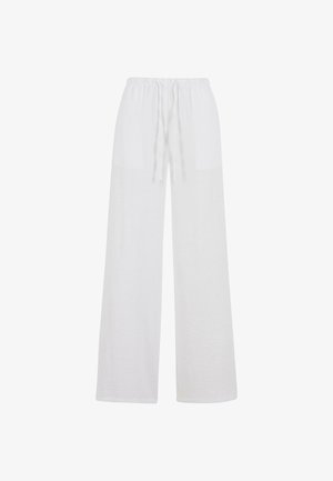 Urban Classics STRUCTURED WIDE - Auduma bikses - white