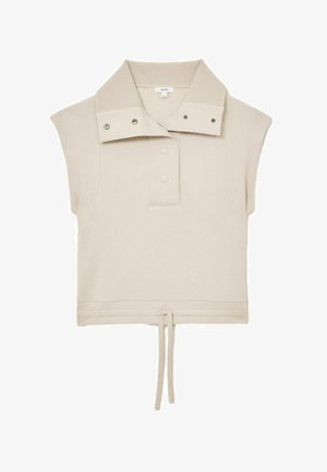 Reiss, REGULAR FIT - PHOEBE PREMIUM INTERLOCK SLEEVELESS COLLARED TOP . - Jednoduché tričko - neutral