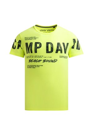 Camp David, CAMP DAVID T-SHIRT MIT AUFFÄLLIGEM LOGO PRINT - T-Shirt print - neon lime