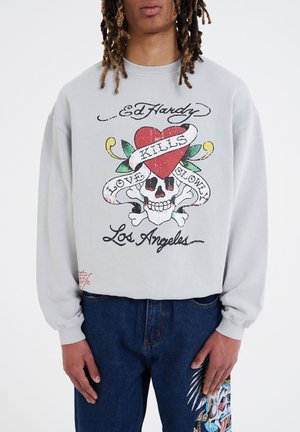 Ed Hardy LOVE KILLS SLOWLY SWEAT - Sweatshirt - washed grey