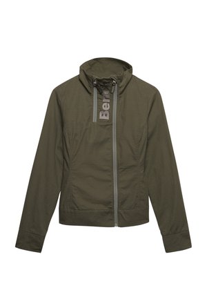 Bench, BENCH X SUPERDRY &AMP; CO BENCH DOUBLE ZIP FUNNEL RIPSTOP JACKET - Overgangsjakke - black olive  moonmist