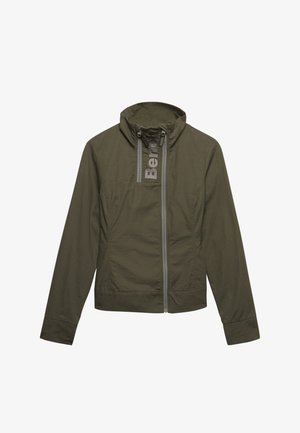 Bench, BENCH X SUPERDRY & CO BENCH DOUBLE ZIP FUNNEL RIPSTOP JACKET - Übergangsjacke - black olive moonmist