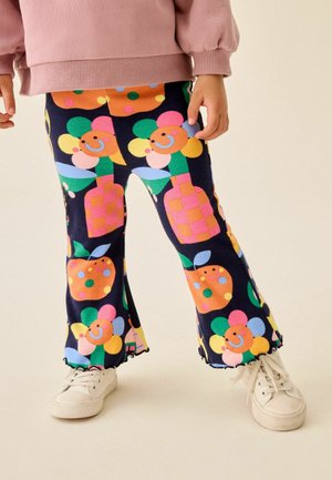Next, REGULAR FIT - PRINTED RIBBED FLARE LEGGING - Püksid - navy ladybird