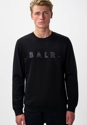 Felpa nera con il testo "BALR." in modelli misti. Design classico a girocollo con polsini e orlo a costine, realizzata in un materiale morbido.