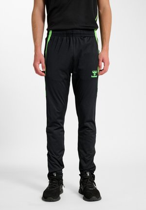 HMLLEAD 2 0 - Jogginghose - black/green gecko