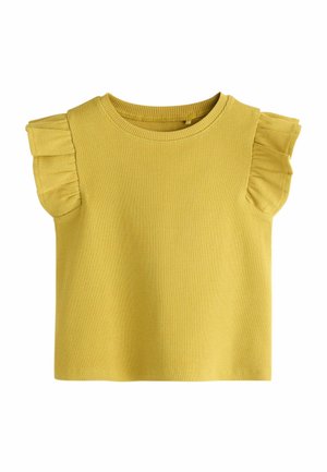 REGULAR FIT -  FRILL  - Tricou basic - olive green