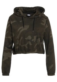CROPPED - Hættetrøje - olive