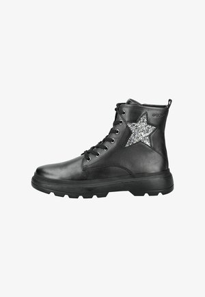 Geox, Schnürstiefelette - black dk silver c